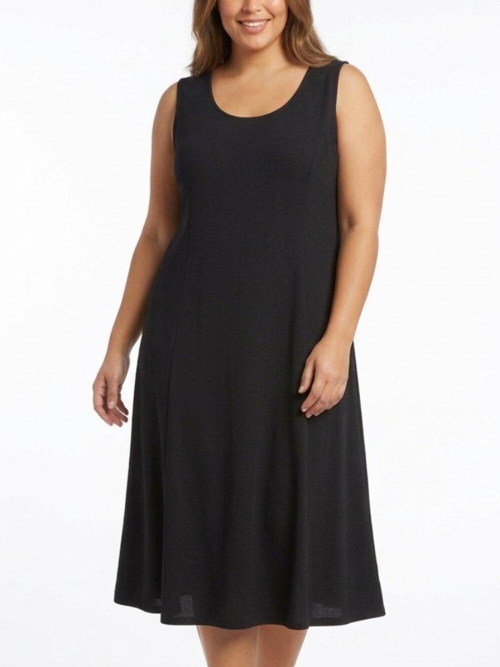 Plaza South Black Midi Sheath Dress Women's Size 14